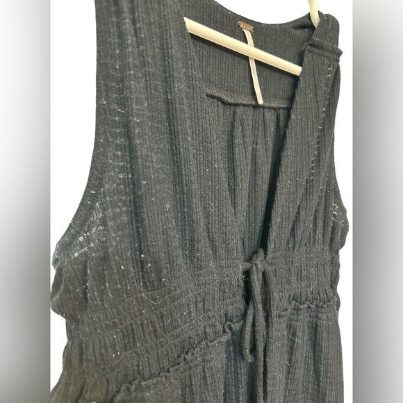Free People Beach Bound Plunge Black Sleeveless Top - Picture 3 of 7
